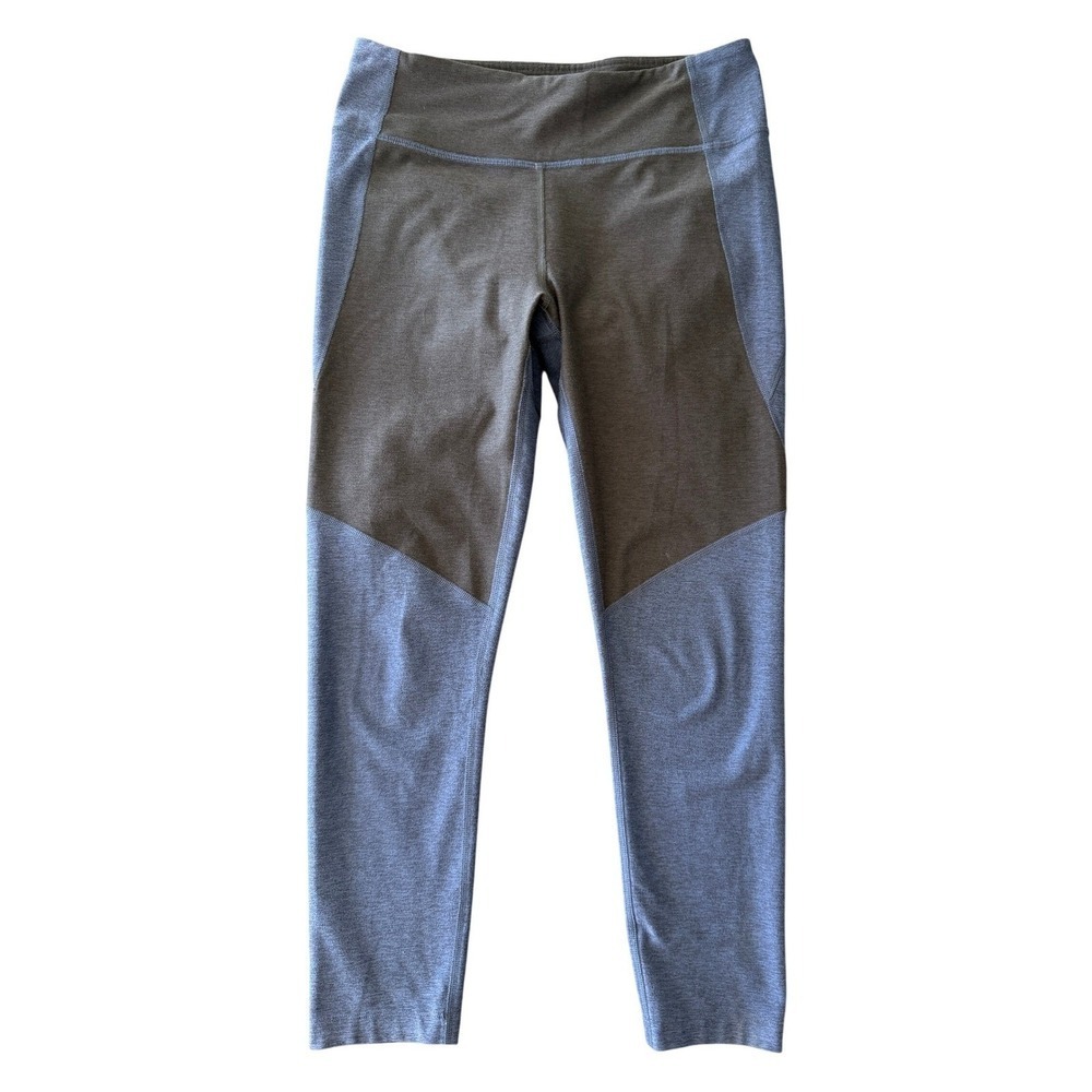 Outdoor Voices Colorblock Leggings Womens M Blue Black‎ Athleisure Activewear
